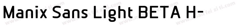 Manix Sans Light BETA H字体转换